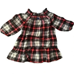 Baby Girl Old Navy Plaid Christmas Dress Size 6-12 Months